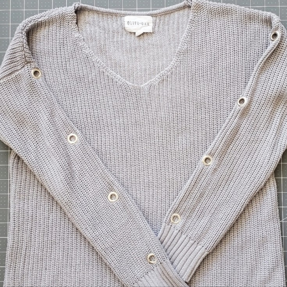 Gray Olive and Oak Sweater